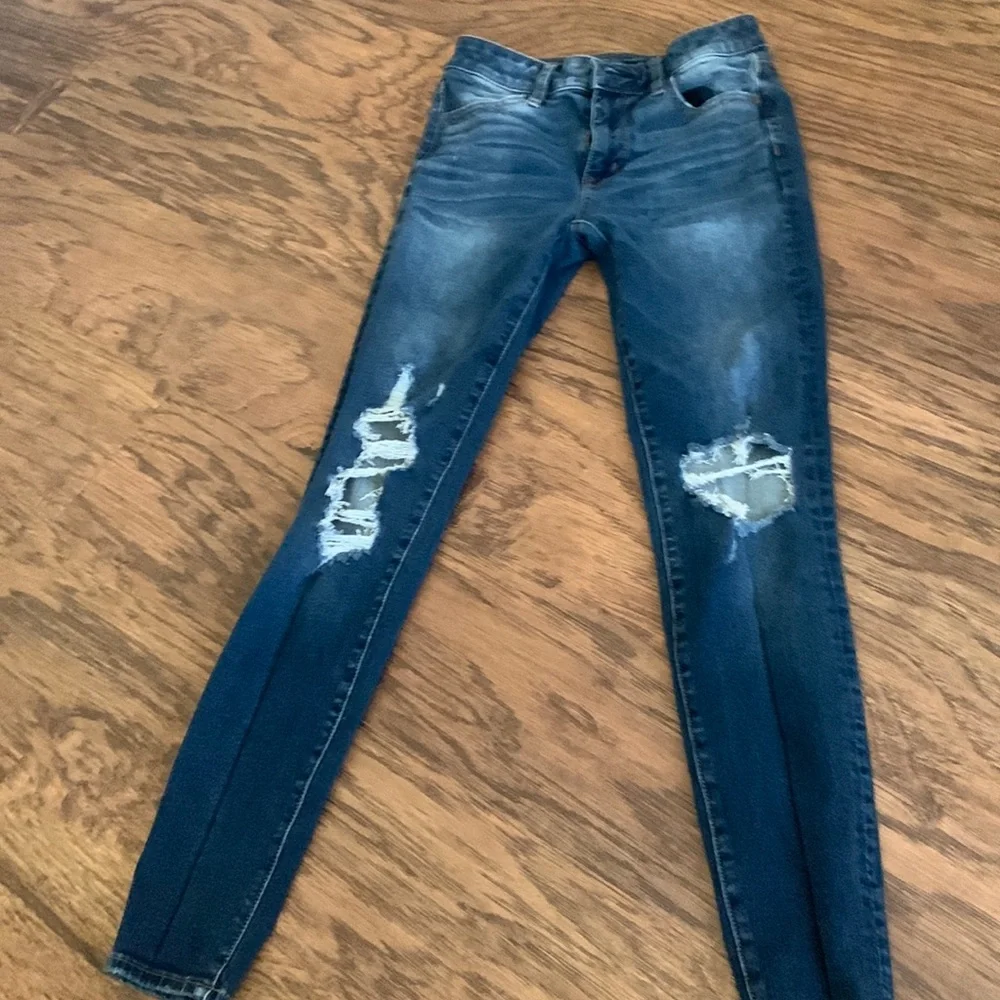 Ripped Distressed Skinny Jeans - Picture 1 of 4